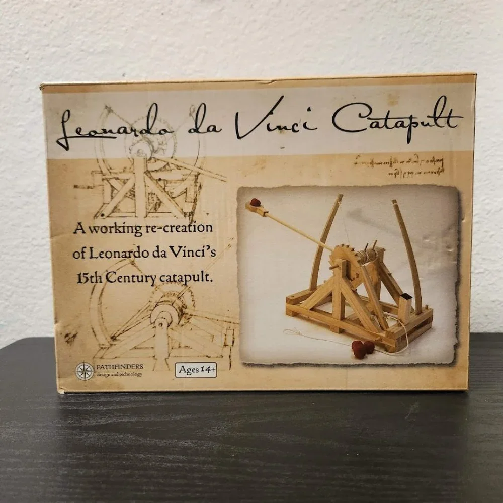 NEW Wood Leonardo da Vinci Catapult Model Craft Kit School History Engineering